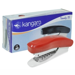 Capsator 24/6 pentru 25 coli Kangaro 384556 rosu cu alb C3421