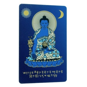 Card Feng Shui 2026 plastic - Buddha Medicine 5,3x8,5x0,7mm albastru/multicolor