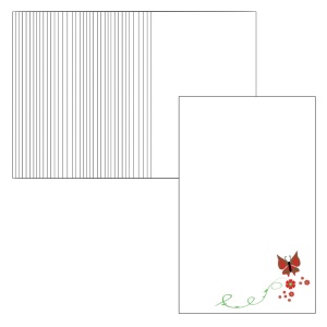 Cartonas martisor model-02 fluture si flori 9x5,4cm 50/set