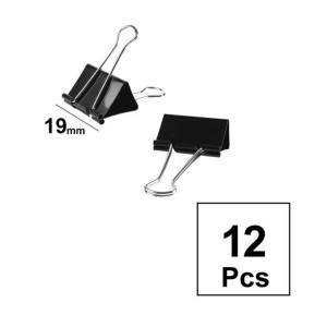 Clema otel pentru hartie 1,9cm 12/set MP PA482-01 negru - Img 2
