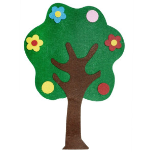 Copac pasla cu flori si buline 35x24cm
