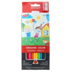 Creion color triunghiular 12/set Daco CC312T