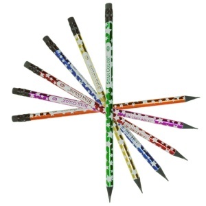 Creion grafit HB cu radiera Star Color culori diverse cu stele CX80060