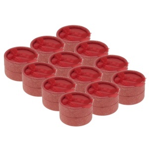 Cutie carton bijuterii rotunda 5,5x3,5cm 12/set rosu