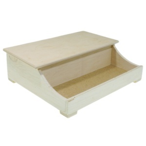 Cutie lemn dreptunghiulara cu 2 compartimente pentru scrisori 21x18x7,5cm CL2