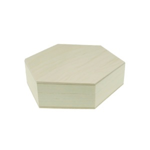Cutie lemn hexagonala 15,5x13,5x4cm PZ263K