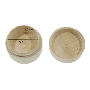 Cutie lemn rotunda 4x2,8cm PZ460 - Img 3