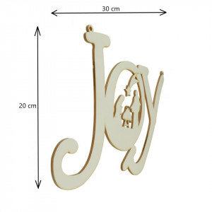 Cuvant placaj - JOY cu scena nasterii 30x20,8cm - Img 2
