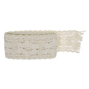 Dantela bumbac bej 5cm x 2m - model 3