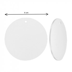 Disc plexiglas transparent cu gaura 4cm 6/set - Img 2