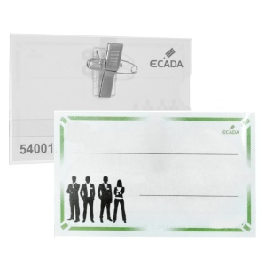 Ecuson orizontal cu ac si clips 9x5,7cm Ecada 54001