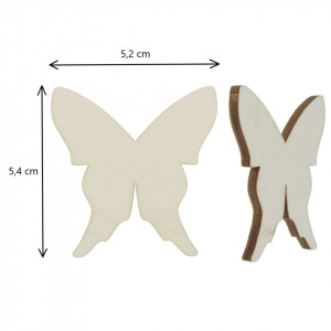 Fluture placaj model-2 5,2x5,4cm 2/set - Img 2