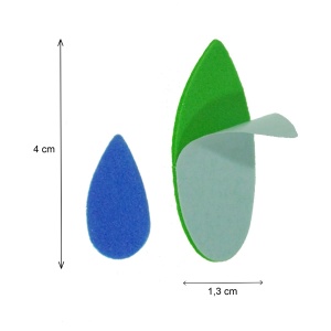 Forme geometrice carton buretat multicolor autoadeziv 1-4,2cm A883 50/set - Img 2
