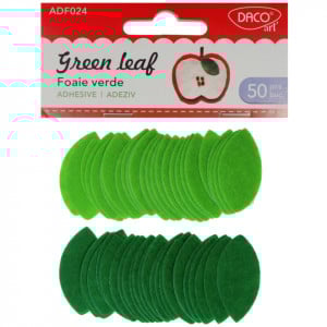 Frunza pasla verde si verde deschis cu adeziv 3cm 50/set Daco AD024 - Img 1