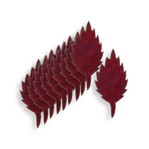 Frunza trandafir pasla rosu inchis 1,8x4cm 10/set