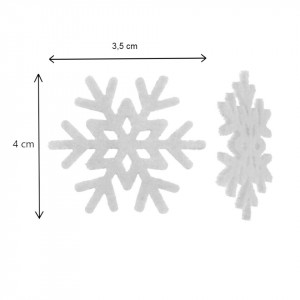 Fulg pasla alb model-2 4x3,5cm 15/set - Img 2