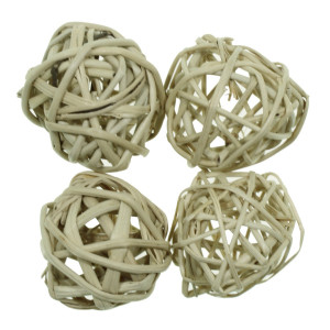 Glob ratan natur 3cm 4/set