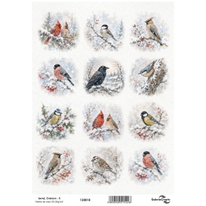 Hartie de orez Iarna, Craciun - 5 20x27,5cm