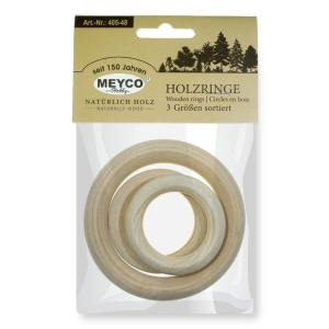Inel lemn 4,9/5,6/8,4cm 3/set Meyco 405-48