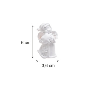 Inger ceramica alb 6x3,6cm 2 modele/cutie Canea RD7B-0653 - Img 2