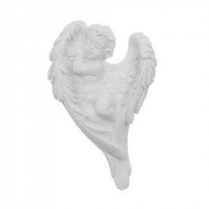 Inger rasina alb model-6 culcat 4,5x1,8x6,8cm DD56443 - Img 1