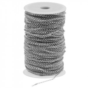 Lant inox argintiu 3mm L18 /metru - Img 1