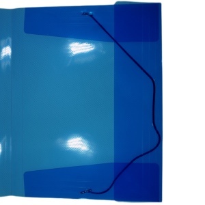 Mapa plastic albastru transparent cu elastic A4 OfficeCover M995 - Img 2