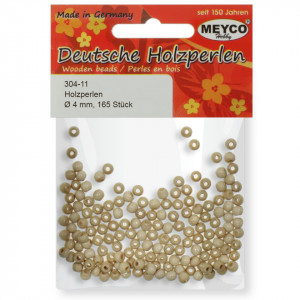 Margele lemn rotunde 4mm 165/set Meyco 304 - Img 9