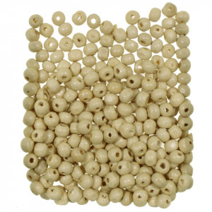 Margele lemn rotunde natur 5x6mm 20g