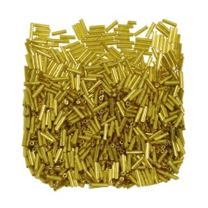 Margele nisip tubulare auriu calitatea I 7x2mm 50g