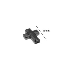 Margele semipretioase hematit cruce 10x8x3,2mm 10g 18/set - Img 2