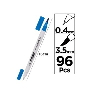 Marker 2 capete liner 0,4mm/pensula 3,5mm 96 culori/set Artix PP917-96 - Img 2