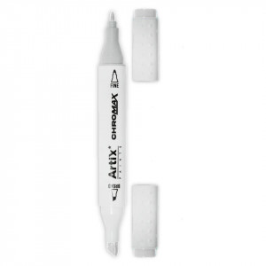 Marker blender incolor pe baza de alcool cu 2 capete varf rotund si tesit 1mm/2-5mm Artix 0 PP915-3 - Img 1
