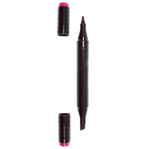 Marker pe baza de alcool cu 2 capete varf rotund si tesit 1mm/2-5mm Daco rosu 10 MK600R - Img 2