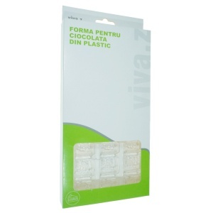 Matrita plastic dur 24 praline frunze 27,3x13,5cm T05040