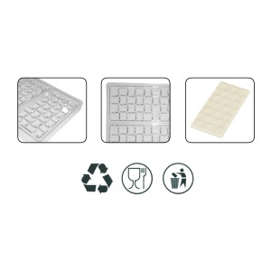 Matrita plastic dur tablete de ciocolata mozaic 27,3x17,2cm 3/set T05269 - Img 3