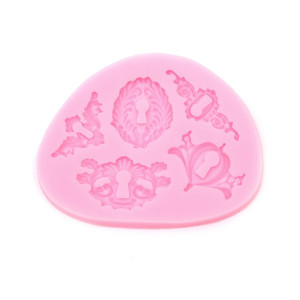 Matrita silicon diverse ornamente 10,2x8x0,8cm 825254 roz