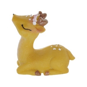 Miniatura caprioara rasina maro model-2 2,6x4,7x4,7cm