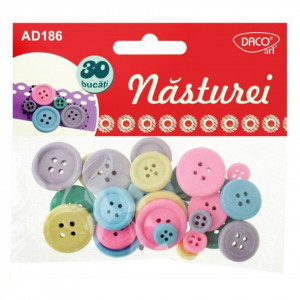 Nasture lemn color 1cm/1,8cm/2,2cm 30/set Daco AD186