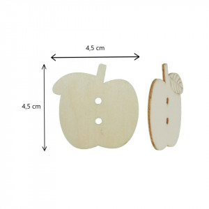 Nasture lemn natur mar 4,5cm 12/set Colorarte a535 - Img 2