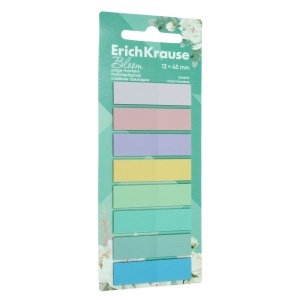 Notes plastic adeziv 8 culori pastel 1,2x4,5cm 160/set ErichKrause 61560