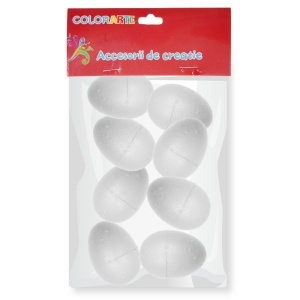 Ou polistiren 5x3cm 8/set Colorarte A2387