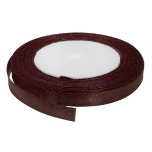 Panglica satinata maro inchis 10mm x 21m/rola