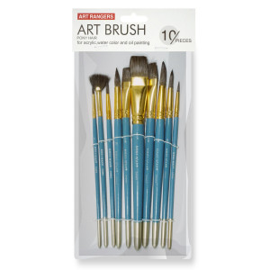 Pensula par camila varf forme diferite pentru acuarele/ulei 10/set brew1011k p1629