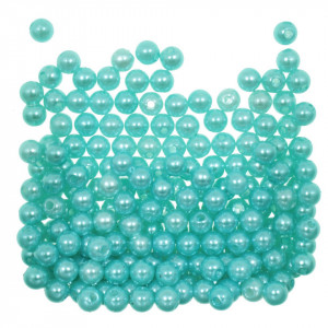 Perla plastic bleu turcoaz 6mm 20g