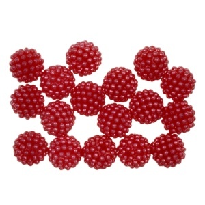 Perla plastic mura feliata rosu 12mm 15g (16buc)