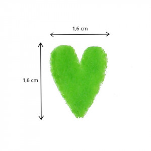 Petale trifoi pasla verde deschis 1,6x1,6cm 60/set - Img 2