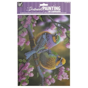 Pictura cu diamante pe carton mucava 21x29,7cm Pasari Creative Craft CR2045/24GE