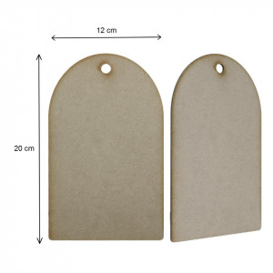 Placheta mdf semiovala 12x20cm - Img 2