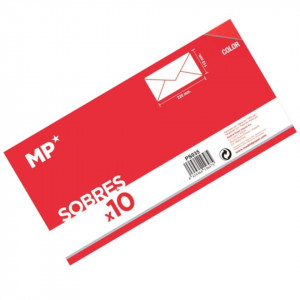 Plic rosu cu lipici 22x11cm 80g 10/set MP PS035 - Img 1